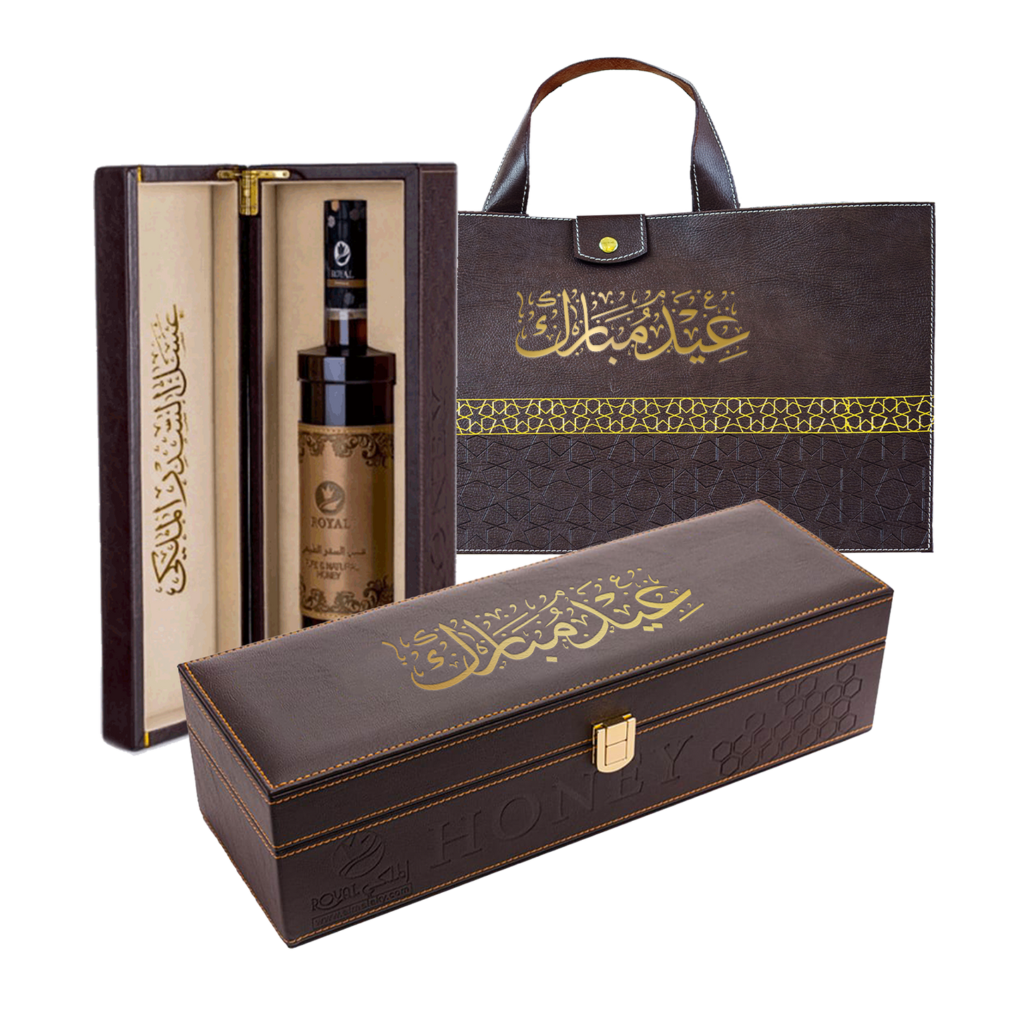 عسل السدر الإماراتي مع حقيبة جلدية 1 كغ – هدية فاخرة