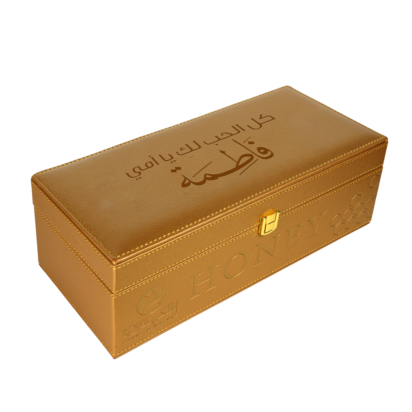 Customize Mother Day Emirates Sidr Honey With Italy Leather Case And Leather Bag – 550G – luxury Gift