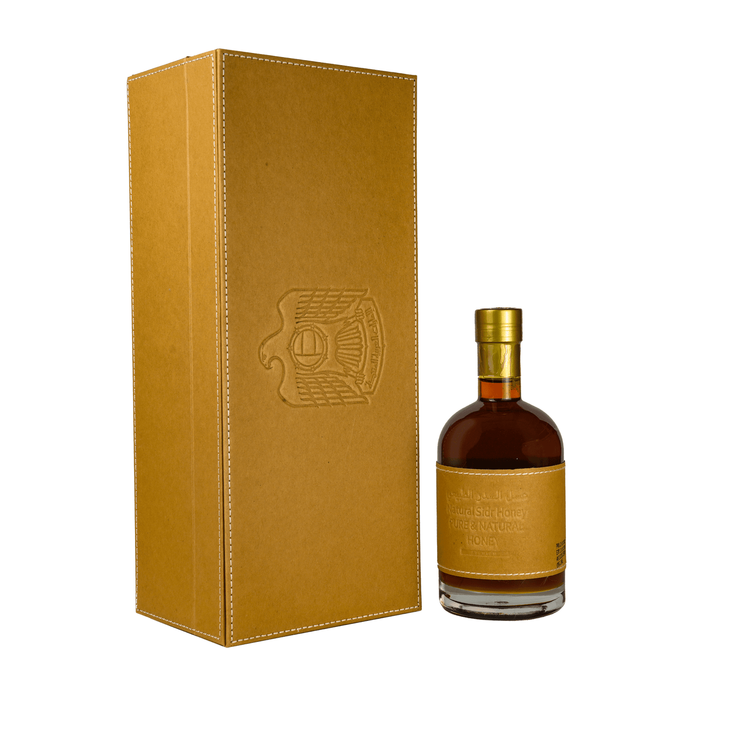 Sustainable Luxury Gift Premium Emirates Sidr Honey With VIP Leather Case With Handle And Leather Bag – 550G