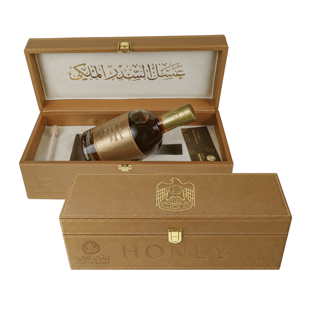 Emirates Sidr Honey with Leather Case – 550G – luxury Gift (National Day)