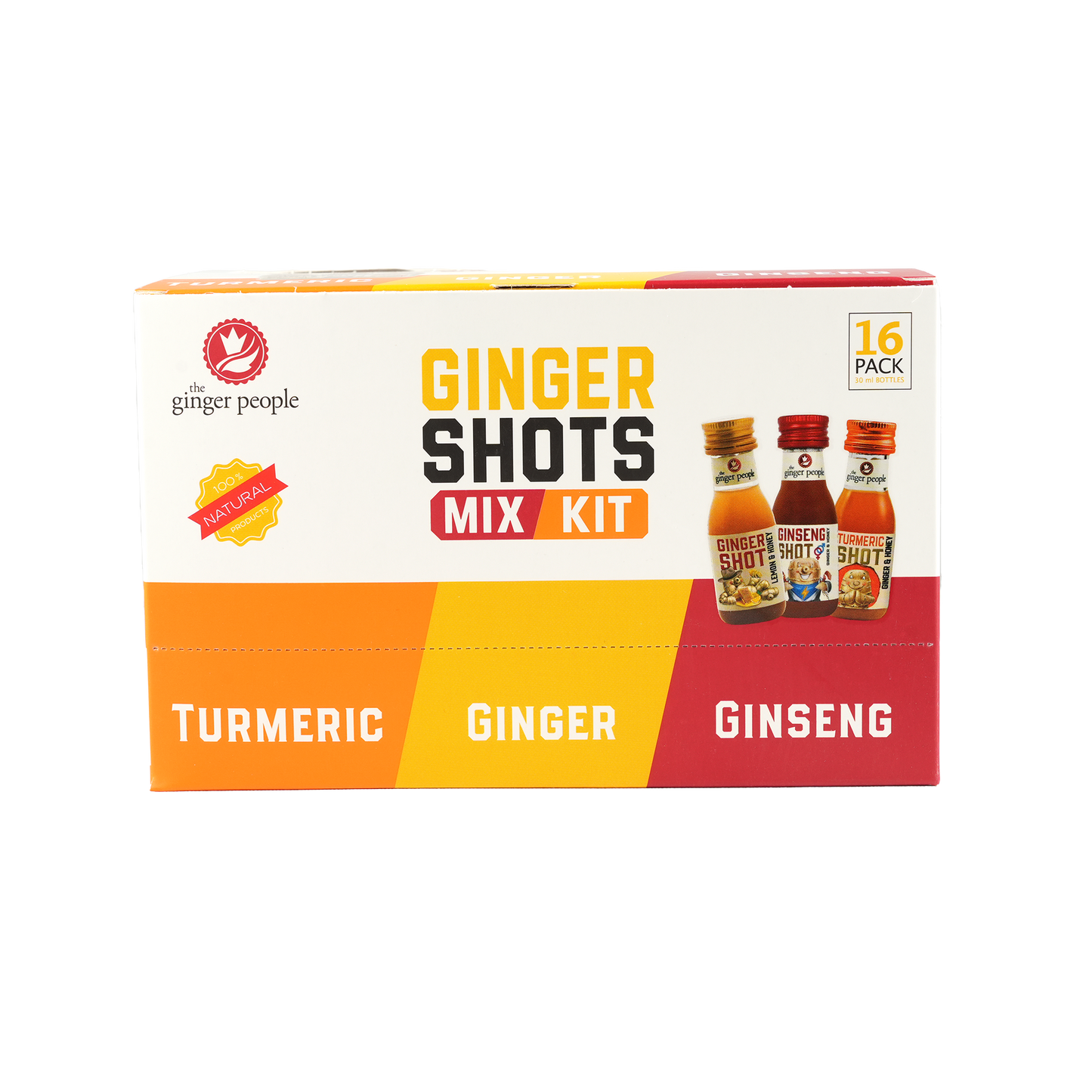 Mix Shot Set | Ginger, Ginseng, and Turmeric Shots Pack of 16