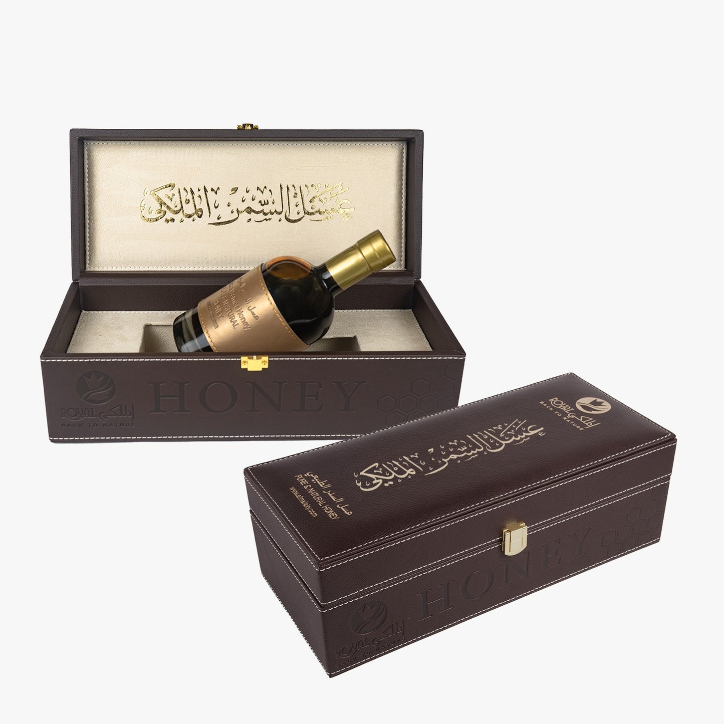 عسل السمر الإماراتي مع حقيبة جلدية 550 غ – هدية فاخرة