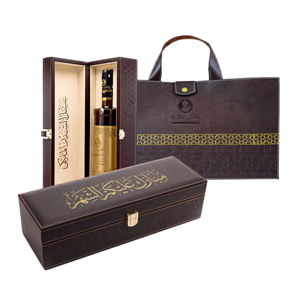 عسل السدر الإماراتي مع حقيبة جلدية 1 كغ – هدية فاخرة
