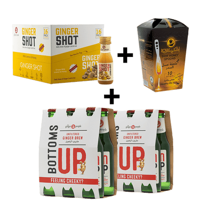 Ginger Brew, Ginger Shot & Honey Spoons – 28 pcs