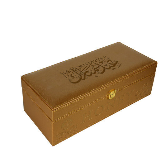 عسل السدر الإماراتي مع حقيبة جلدية 550 غ – هدية فاخرة في العيد