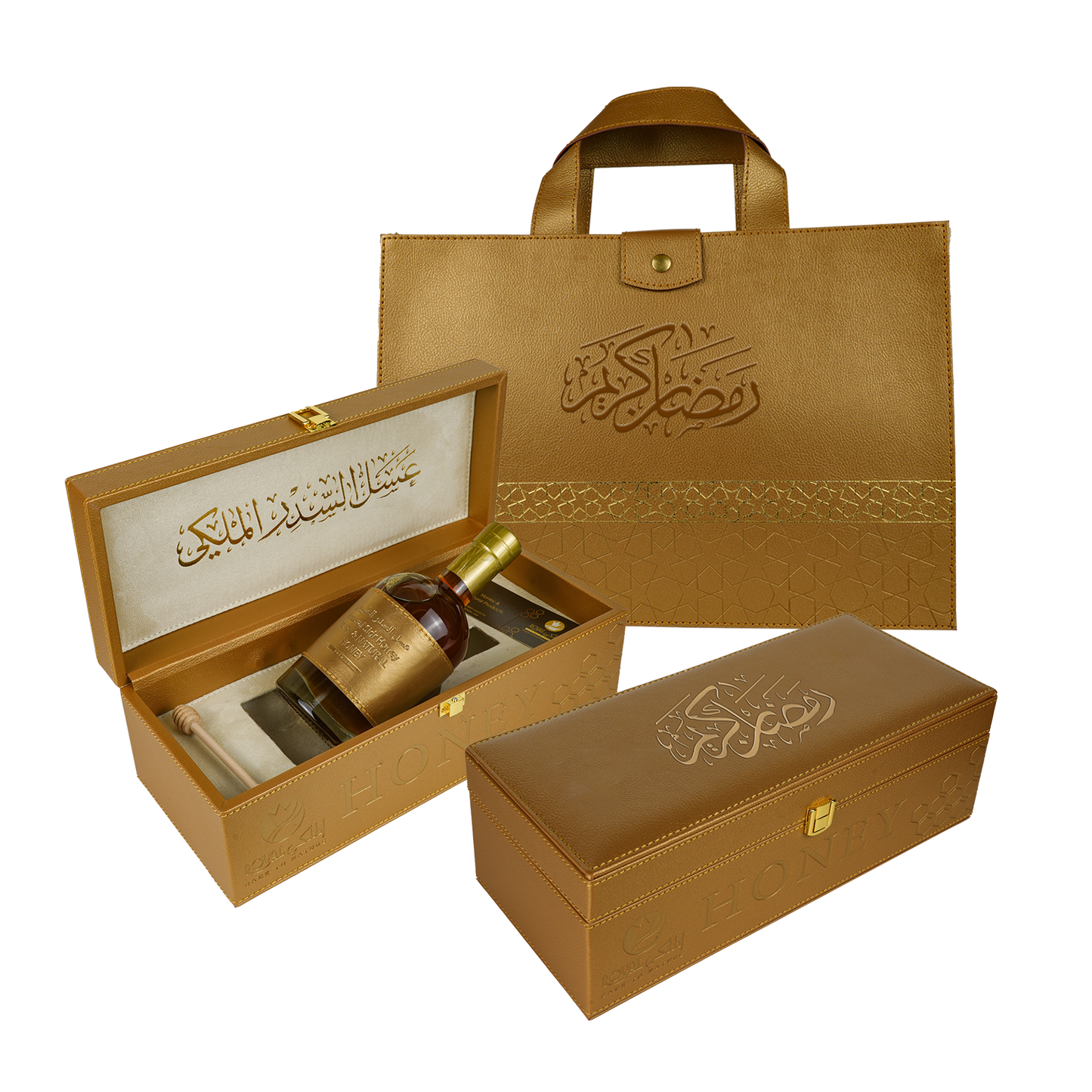 عسل السدر الإماراتي مع حقيبة جلدية 550 غ – هدية فاخرة في رمضان
