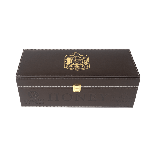 عسل السمر الإماراتي مع حقيبة جلدية 550 غ – هدية فاخرة (هدايا اليوم الوطني) 