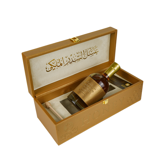 عسل السدر الإماراتي مع حقيبة جلدية 550 غ – هدية فاخرة في العيد