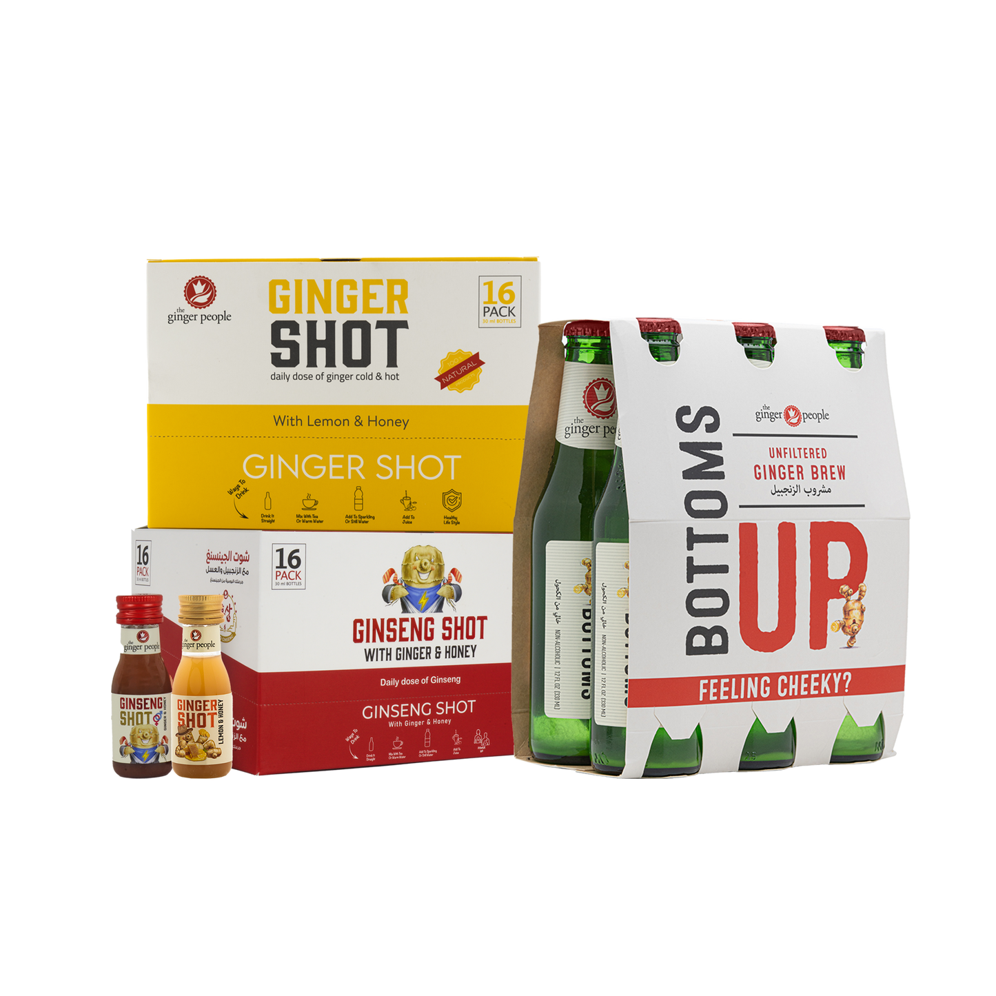 Ginger, Ginseng Shot & Ginger Brew – 38 pcs