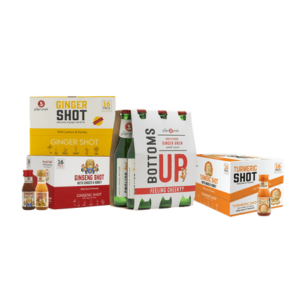 شوت الزنجبيل, شوت جينسنغ, شوت كركم و مشروب الزنجبيل – 54 قطعة