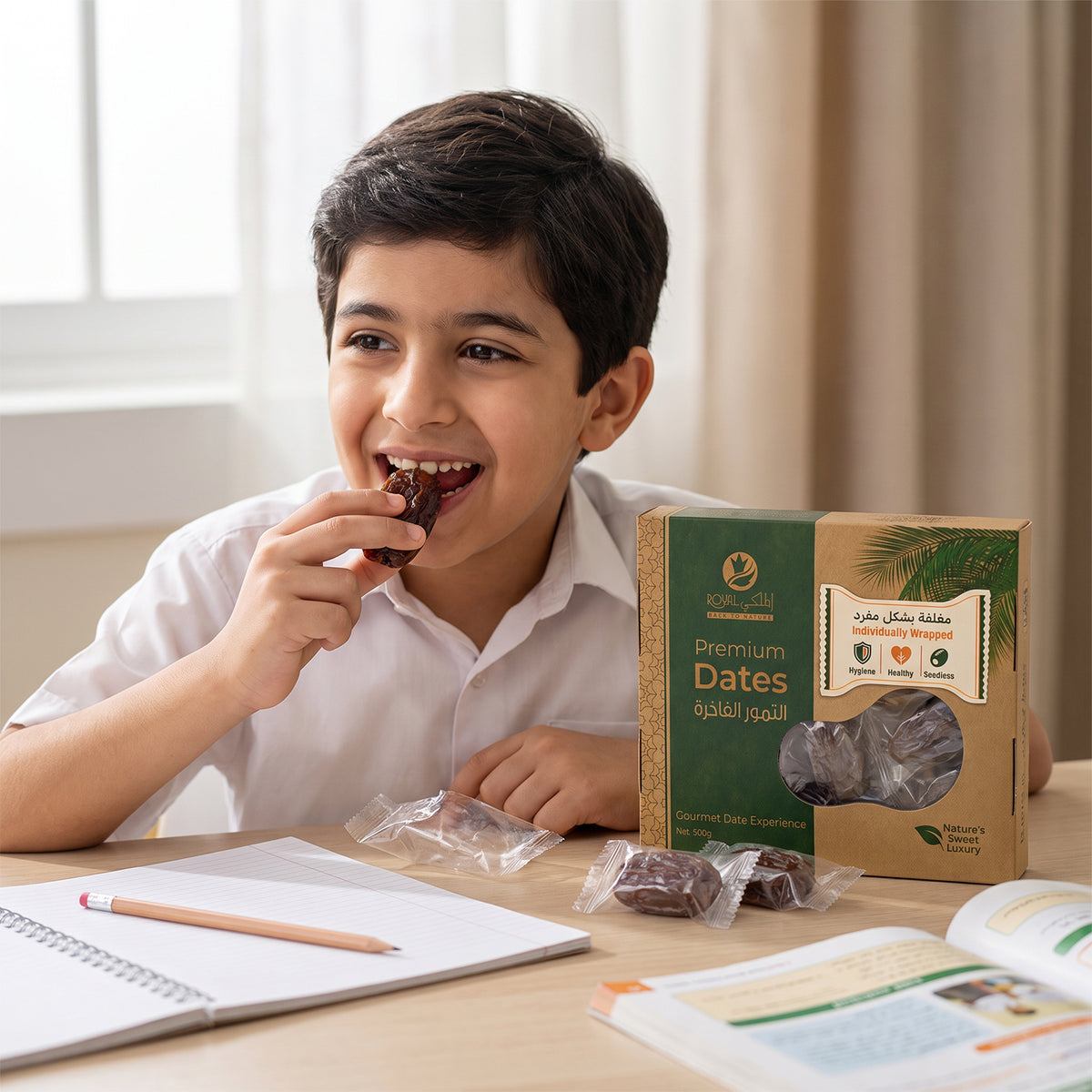 Pitted Dates Medjool 500 Gram (Seedless & Individually Wrapped)