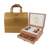 Golden Leather Box With Drawer (250g Sidr and 250g Samar) With Dates With Nuts | EID