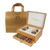 Royal Golden Leather Box With Drawer (250g Sidr and 250g Samar) With Dates With Nuts