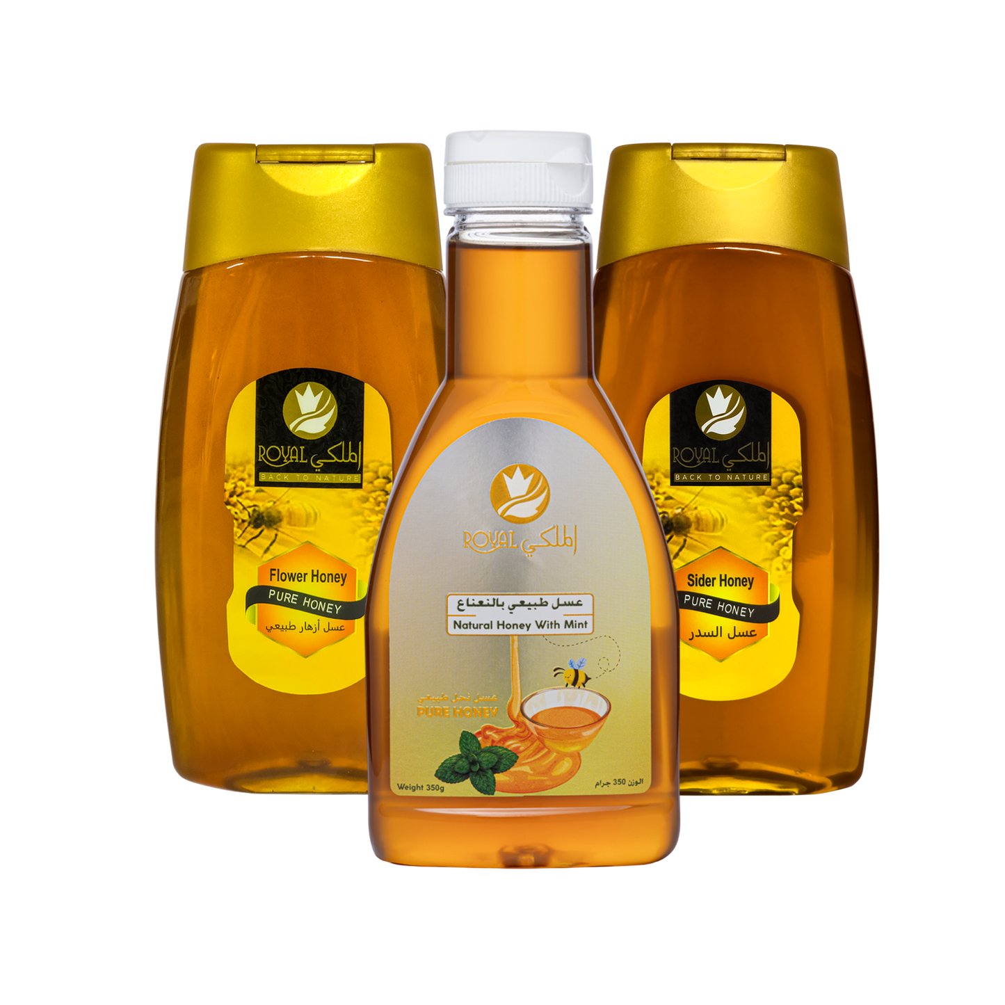 Mix Squeeze Honey Package (Sidr Squeez 400G & Flower Squeeze 400G & Mint Squeeze 350G)