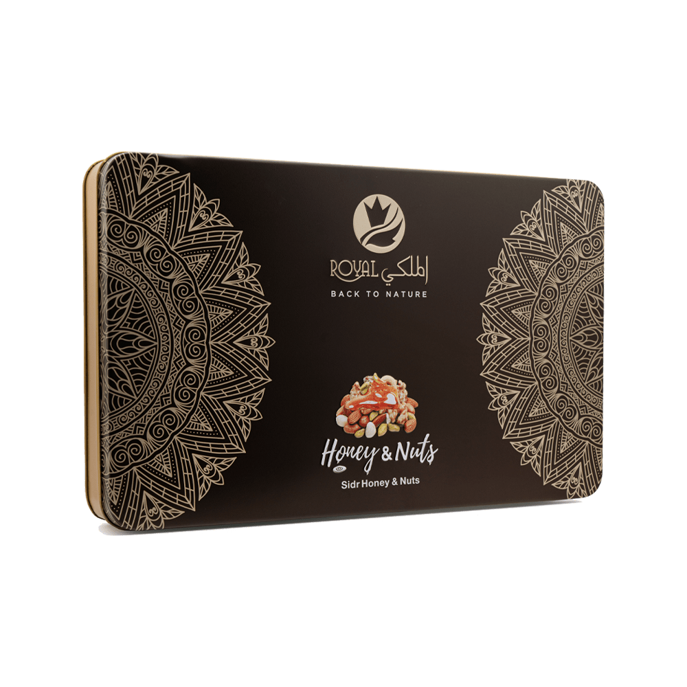 Gift Tin Box – ( 12 Pcs Honey With Nuts)