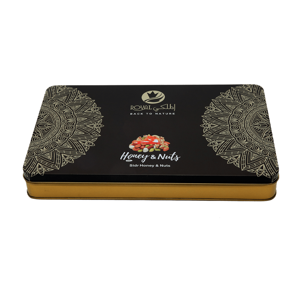 Gift Tin Box – ( 12 Pcs Honey With Nuts)