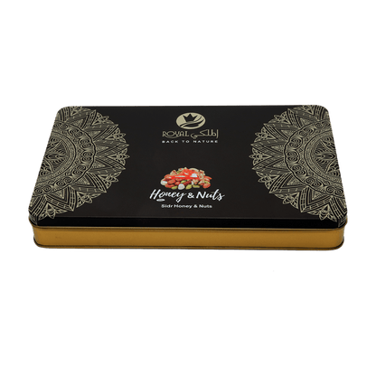 Gift Tin Box – ( 12 Pcs Honey With Nuts)