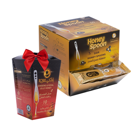 ملعقة عسل السدر 50 قطعة + 10 ملاعق بنكهات مختلفة