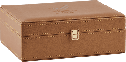 الهدية المخصصة - صندوق جلدي فاخر  (عسل السدر الإماراتي & عسل السمر الإماراتي)