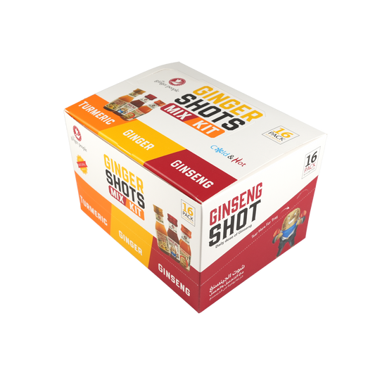 Mix Shot Set | Ginger, Ginseng, and Turmeric Shots Pack of 16