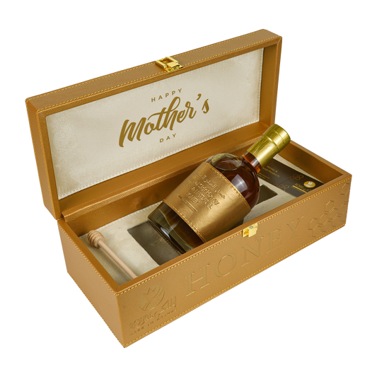 عسل سدر إماراتي مع علبة جلدية – ٥٥٠ غرام – هدية فاخرة لعيد الأم