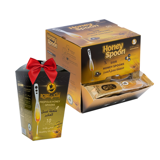 ملعقة عسل السدر 50 قطعة + 10 ملاعق بنكهات مختلفة