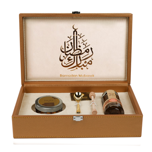 صندوق هدايا عسل ملكي رمضاني مخصص