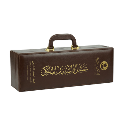 عسل السدر الإماراتي مع حقيبة جلدية 1كغ في كيس جلد