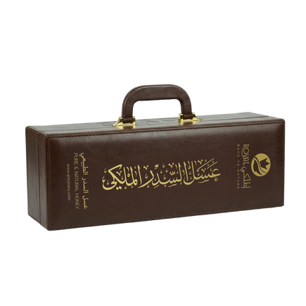 عسل السدر الإماراتي مع حقيبة جلدية 1كغ في كيس جلد