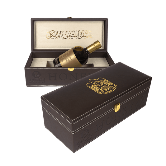 عسل السمر الإماراتي مع حقيبة جلدية 550 غ – هدية فاخرة (هدايا اليوم الوطني) 