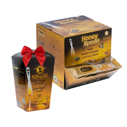 ملعقة عسل السدر 50 قطعة + 10 ملاعق بنكهات مختلفة