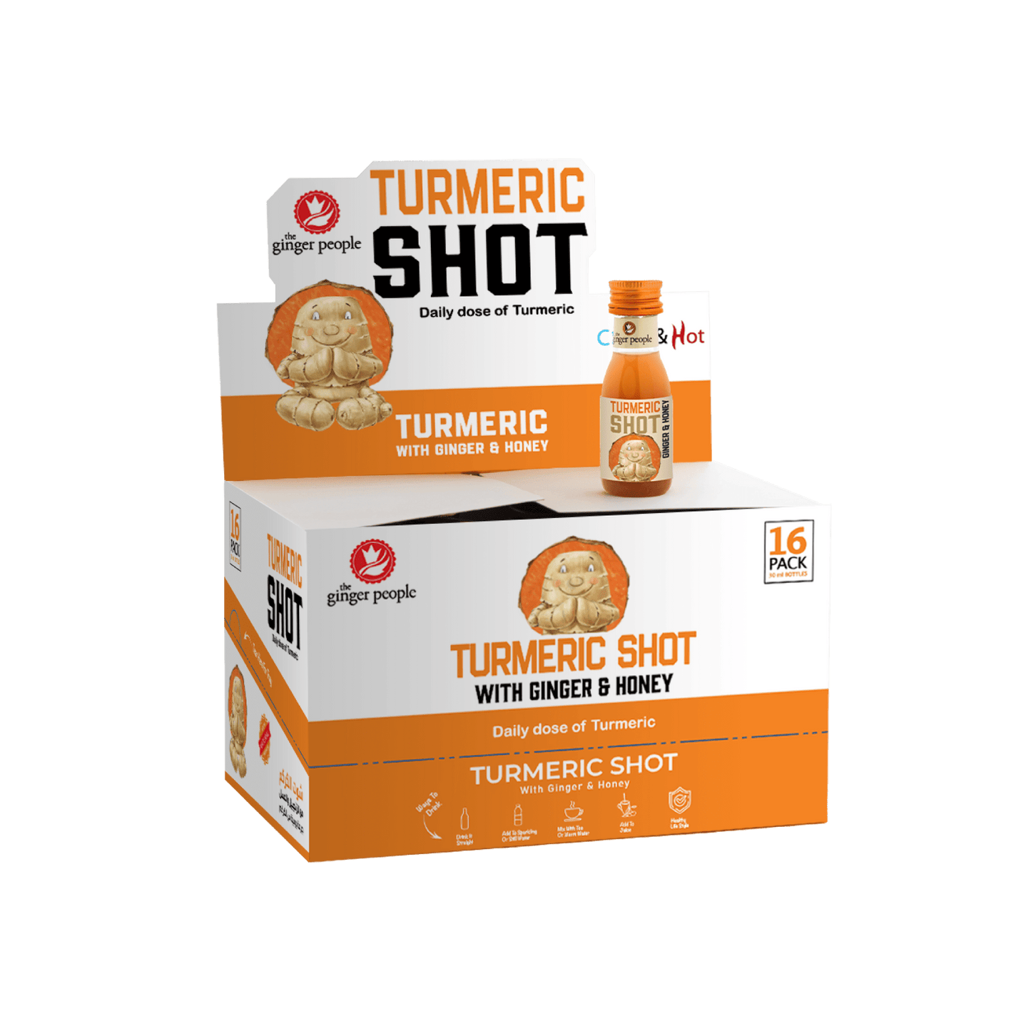 شوت الزنجبيل, شوت جينسنغ, شوت كركم و مشروب الزنجبيل – 54 قطعة