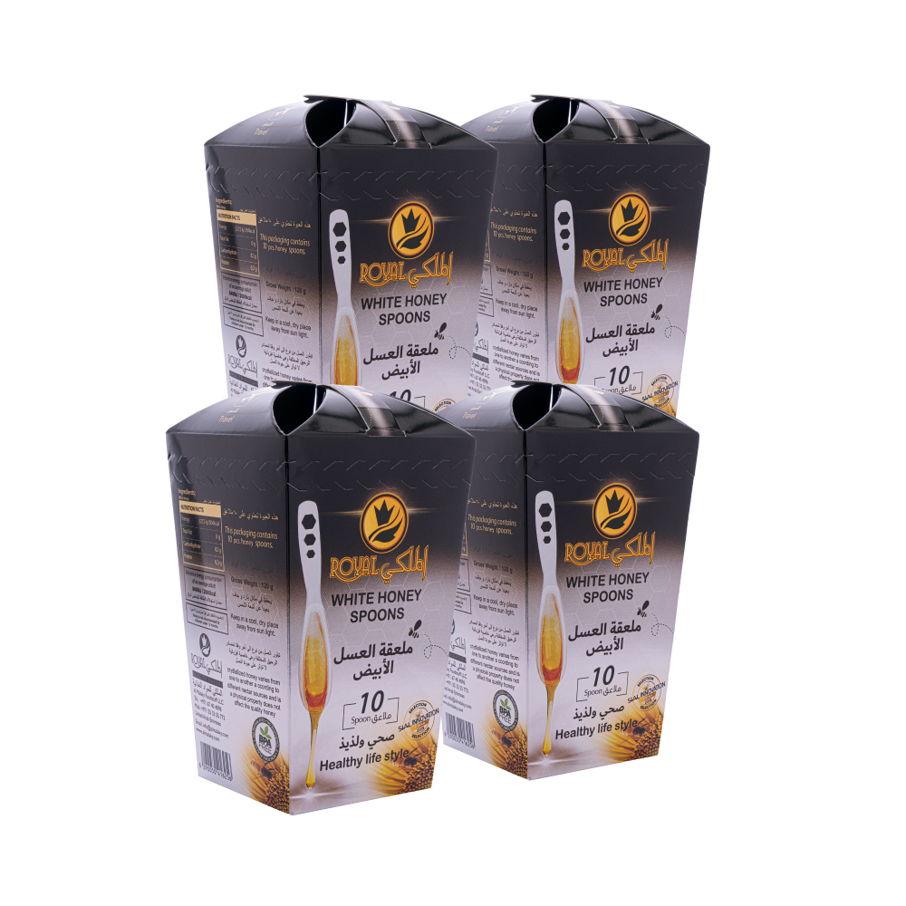 ملعقة العسل الأبيض 10 قطع (4 علب) توصيل مجاني للسعودية