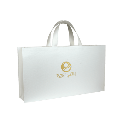 Customize Royal White Leather Box  (250g Sidr and 250g Samar) With Dates With Nuts With Leather Bag