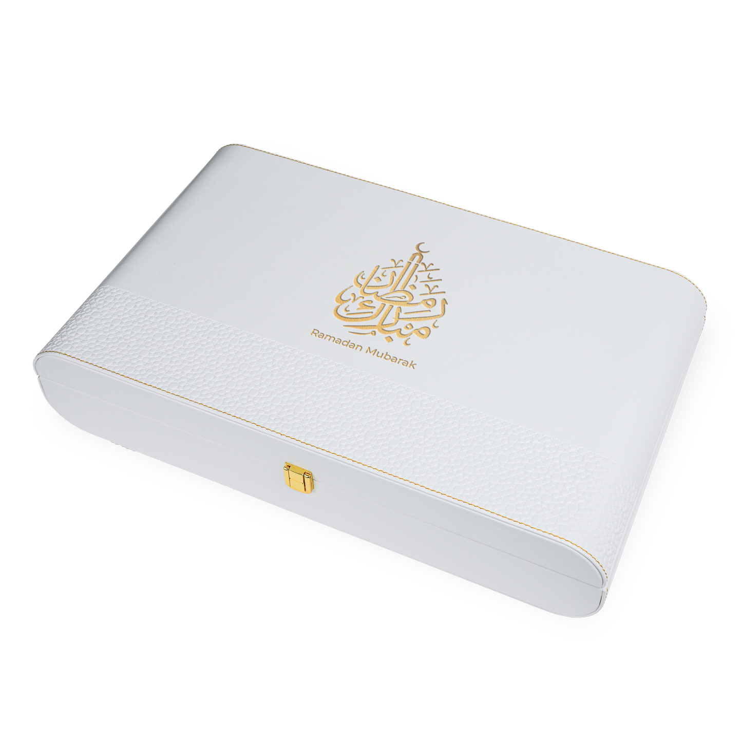White Leather Box  (250g Sidr and 250g Samar) With Dates With Nuts with bag | Ramadan