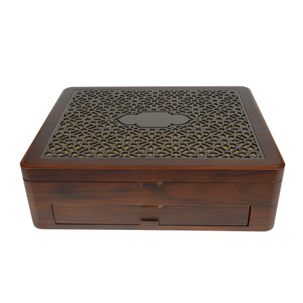 Wood Box With Drawer UAE Sidr Honey and Sidr Honey Nuts with Dates With Nuts