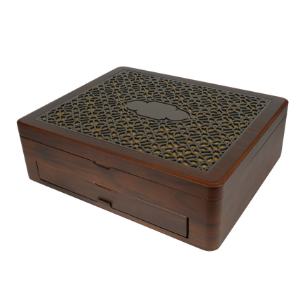 Wood Box With Drawer UAE Sidr Honey and Sidr Honey Nuts with Dates With Nuts