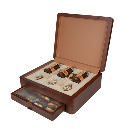 Wood Box With Drawer UAE Sidr Honey and Sidr Honey Nuts with Dates With Nuts