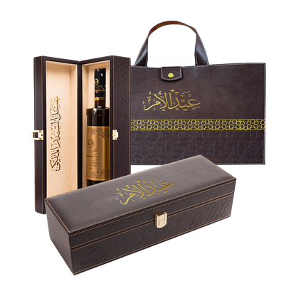 عسل السدر الإماراتي مع حقيبة جلدية 1 كغ – هدية فاخرة
