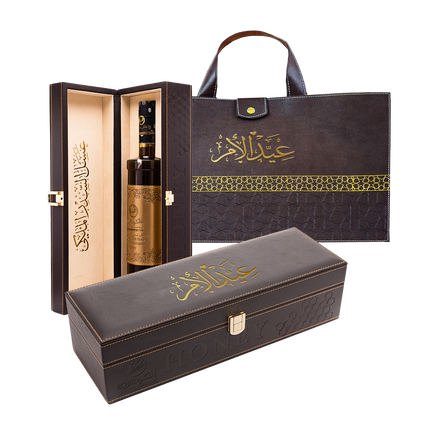 عسل السدر الإماراتي مع حقيبة جلدية 1 كغ – هدية فاخرة