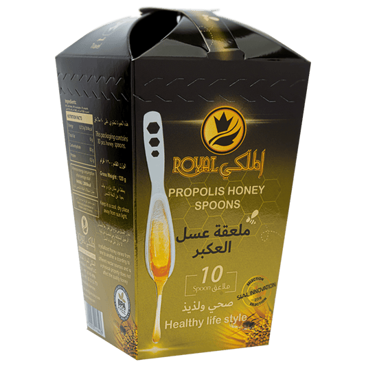 مجموعة الحاج (شوت الزنجبيل, ملاعق الجنسنغ, ملاعق العكبر, عسل المناعة وشاي البابونج)
