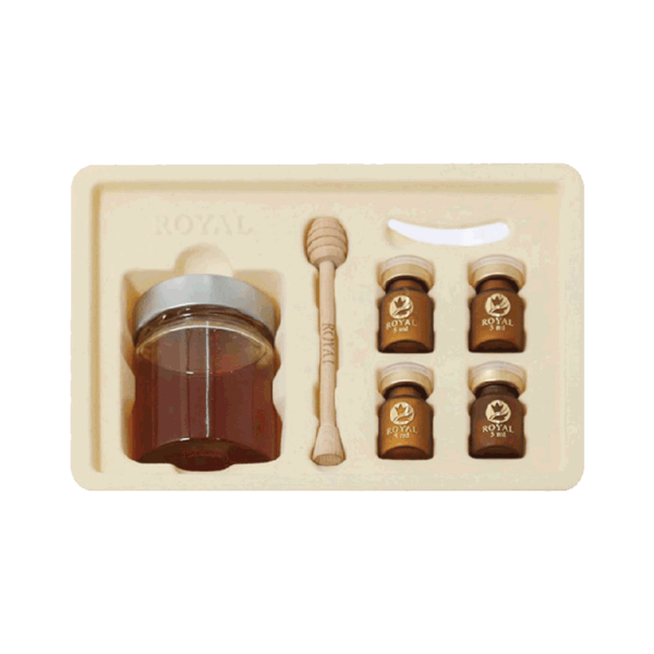 Honey Set Bottle with Wooden Dipper Stick